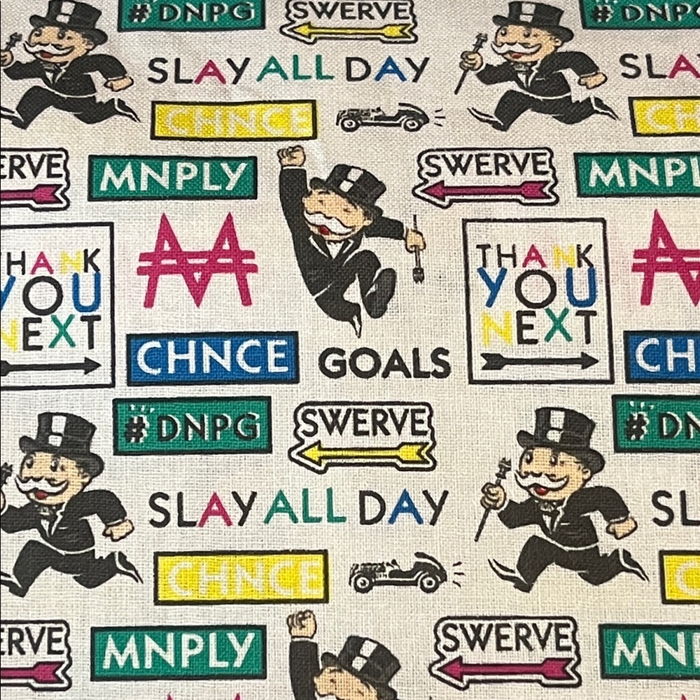 Monopoly Mr. Monopoly Graphic Fabric